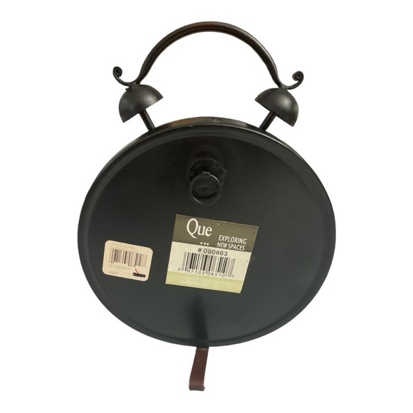 Vintage Style Iron Metal Table Desk Clock. Le Boutique Fleurs Madeleine. - Picture 3 of 10